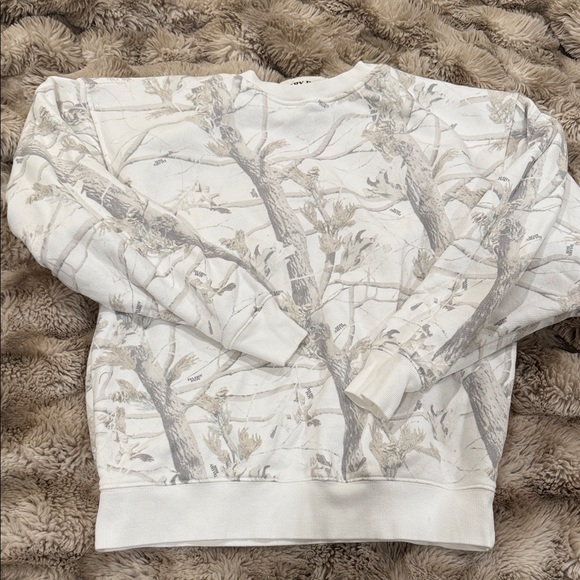 Dairy Boy White and Gray Camo Crewneck Sweatshirt SMALL OVERSIZED - Picture 2 of 3